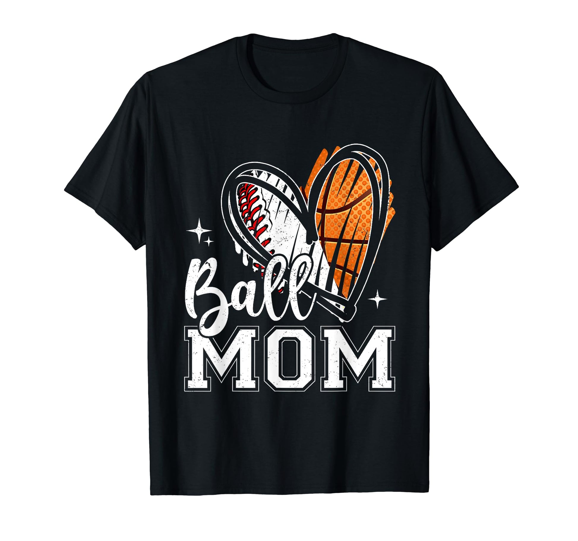 Ball Mom Baseball Basketball Mom Mothers T-Shirt - Unique Graphic Unisex - T-Shirt, Sweatshirt, Hoodie