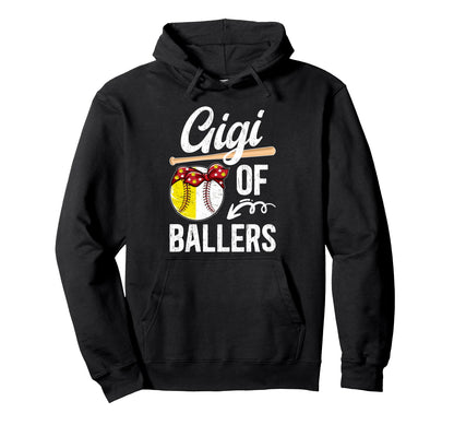 Gigi Ballers Baseball Softball Gigi Hoodie - Aesthetic Graphic for Adults - T-Shirt, Sweatshirt, Hoodie
