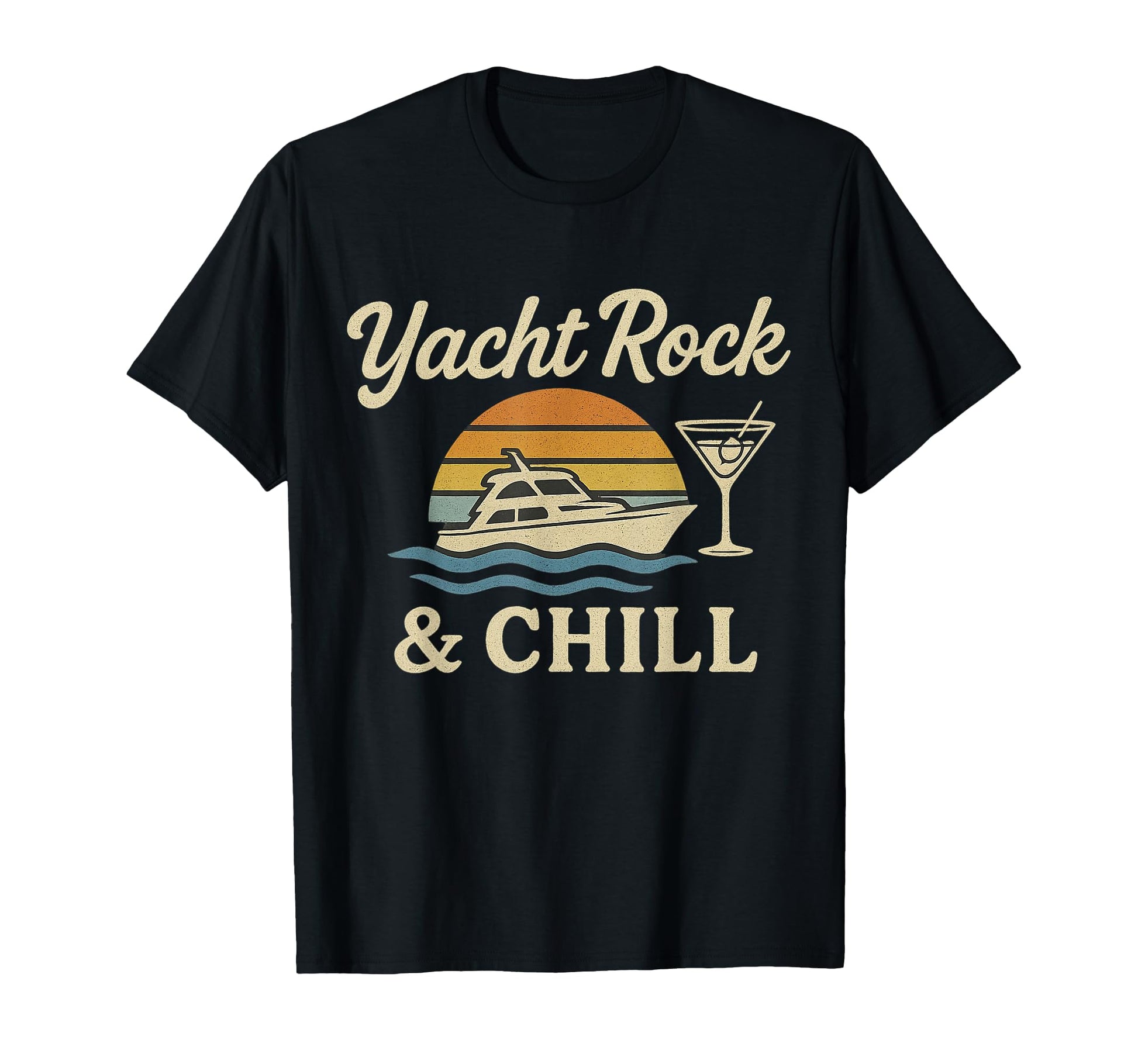Yacht Rock And Chill Soft Rock Music Sunset T-Shirt - Graphic Print Unisex - T-Shirt, Sweatshirt, Hoodie
