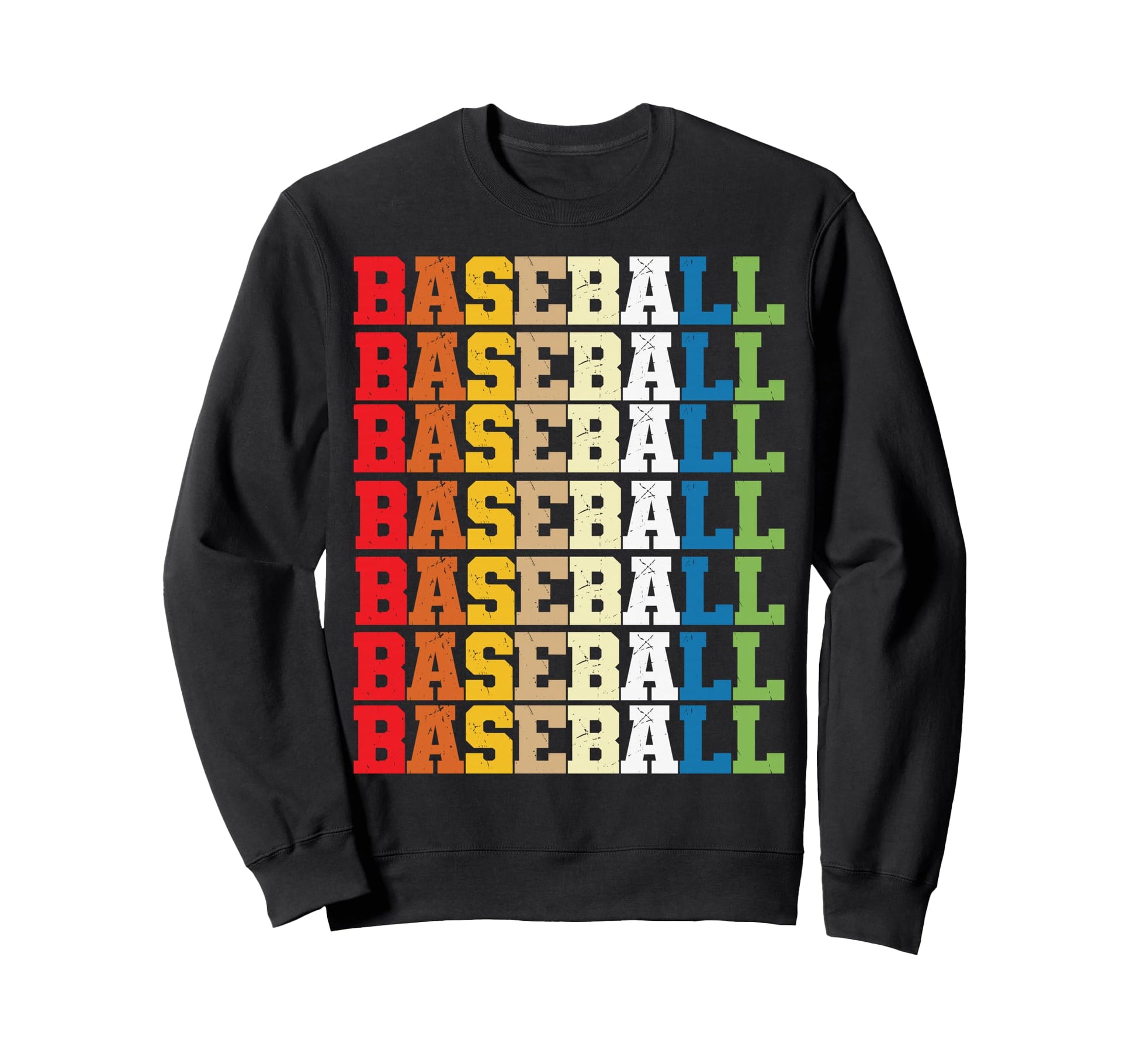 Baseball Distressed Funny Sweatshirt - Novelty Apparel Unisex - T-Shirt, Sweatshirt, Hoodie