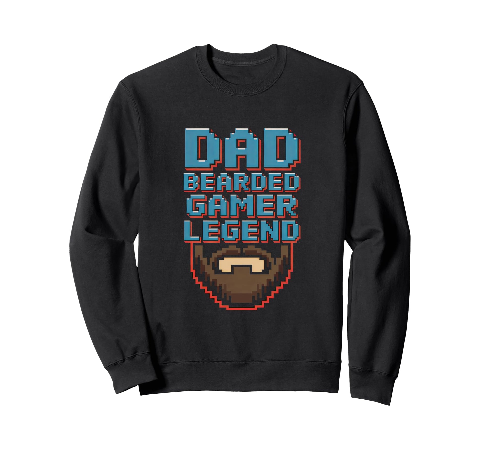 Funny Bearded Gamer Dad Gaming Dad Beard Sweatshirt - Graphic Print Unisex - T-Shirt, Sweatshirt, Hoodie
