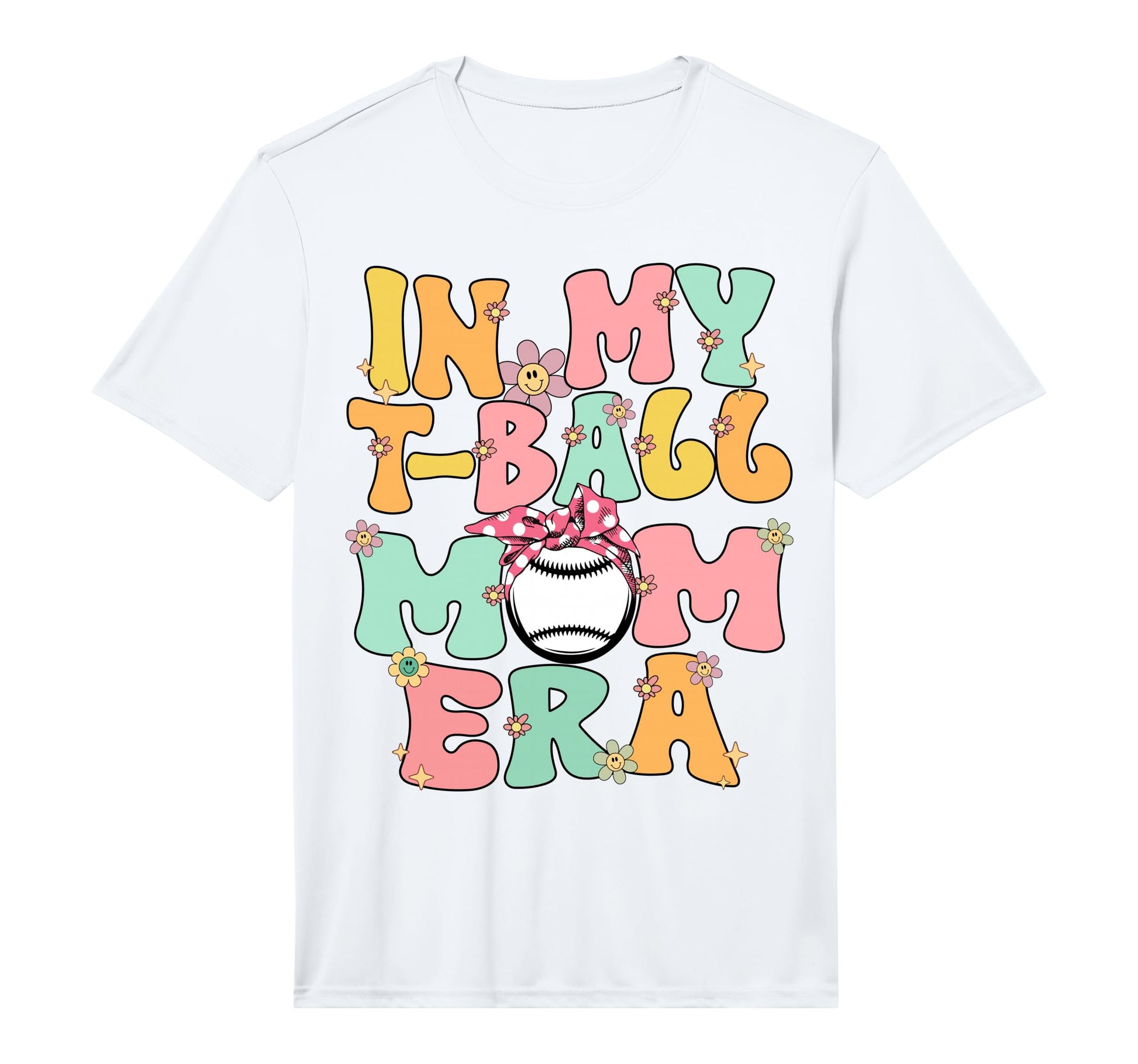 My Tball Mom Era Groovy Teeball Mom T-Shirt - Custom Art Print for Adults - T-Shirt, Sweatshirt, Hoodie