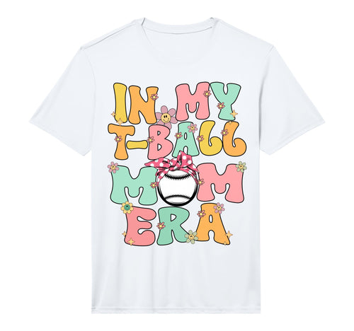My Tball Mom Era Groovy Teeball Mom T-Shirt - Custom Art Print for Adults - T-Shirt, Sweatshirt, Hoodie