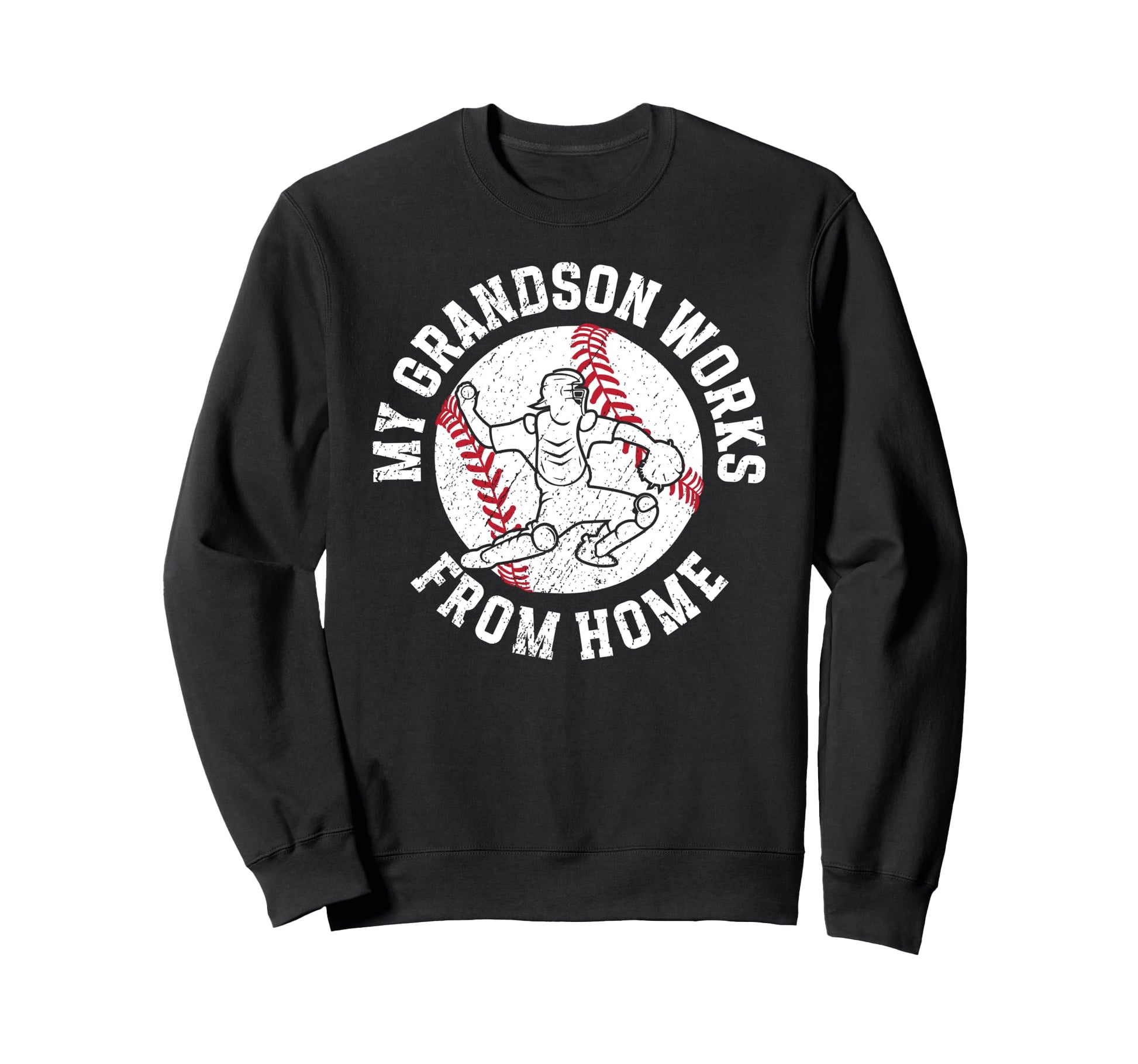 Funny Baseball Catcher Grandma Sweatshirt - Trendy Graphic for Adults - T-Shirt, Sweatshirt, Hoodie