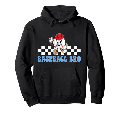 Baseball Bro Proud Baseball Brother Hoodie - Minimalist Print for Adults - T-Shirt, Sweatshirt, Hoodie