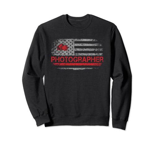 Photographer Usa American Flag Sweatshirt - Custom Art Print Unisex - T-Shirt, Sweatshirt, Hoodie