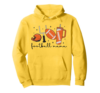 Football Mom Coffee Lover Football Hoodie - Unique Graphic Men Women - T-Shirt, Sweatshirt, Hoodie