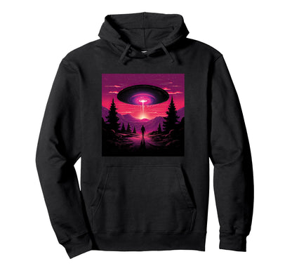 Alien Abduction Alien Vaporwave Ufo Hoodie - Novelty Apparel Men Women - T-Shirt, Sweatshirt, Hoodie
