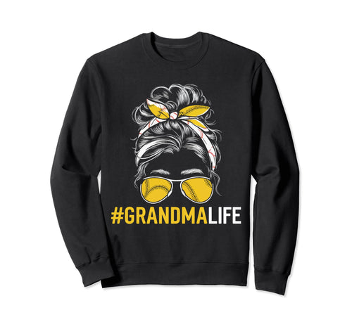Baseball Grandma Grandmother Granny Sweatshirt - Unique Graphic Men Women - T-Shirt, Sweatshirt, Hoodie