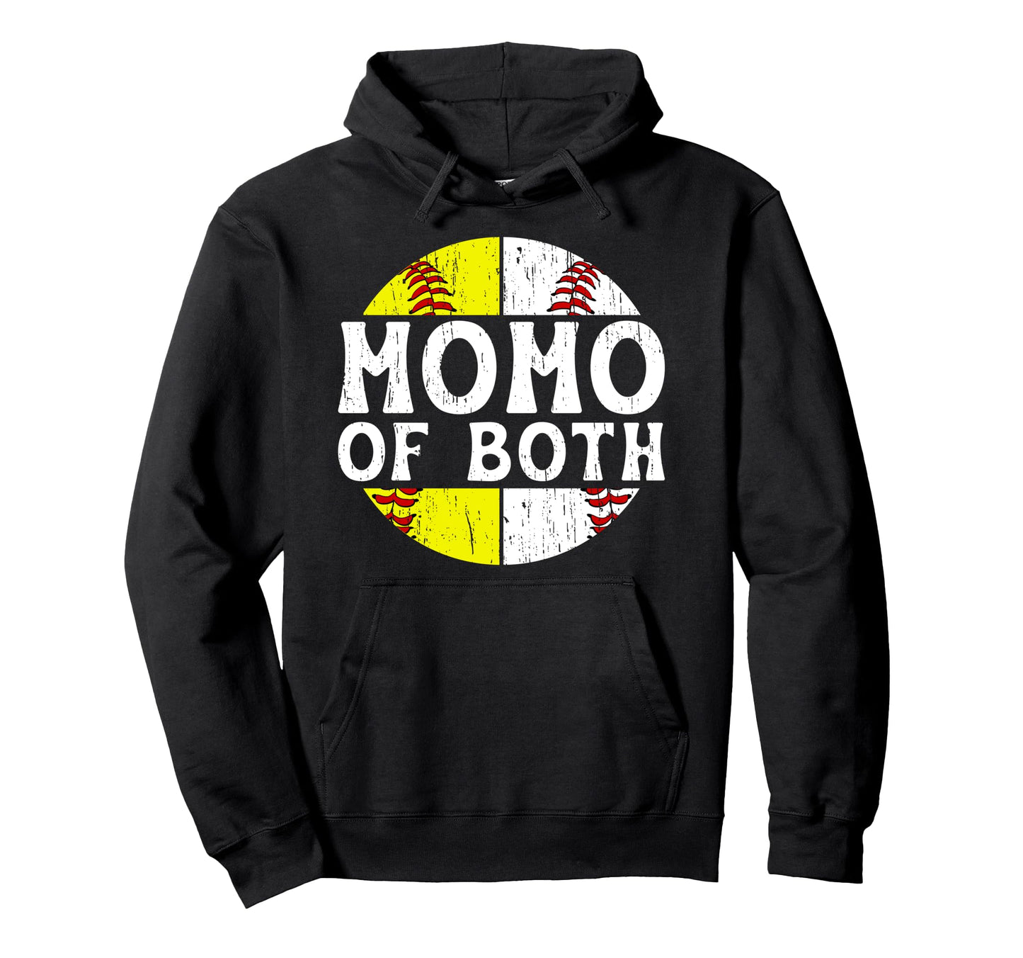 Softball Baseball Momo Baseball Hoodie - Fun Novelty Design Unisex - T-Shirt, Sweatshirt, Hoodie