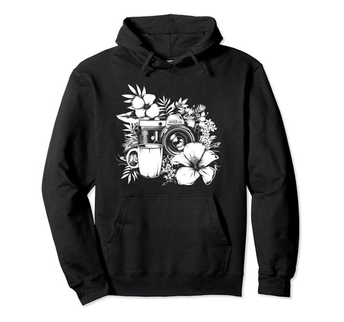 Photographer Coffee Camera Flowers Hoodie - Novelty Apparel Unisex - T-Shirt, Sweatshirt, Hoodie