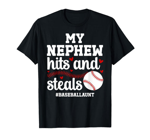 My Nephew Baseball Aunt Baseball Player T-Shirt - Graphic Print for Adults - T-Shirt, Sweatshirt, Hoodie