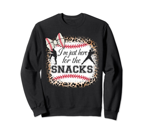 Baseball Im Just Here Snacks Funny Sweatshirt - Graphic Print Men Women - T-Shirt, Sweatshirt, Hoodie