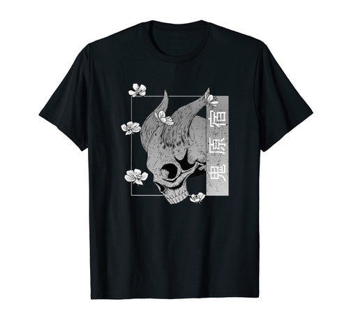 Japan Grunge Skull Demon Oni 90S T-Shirt - Custom Art Print for Adults - T-Shirt, Sweatshirt, Hoodie