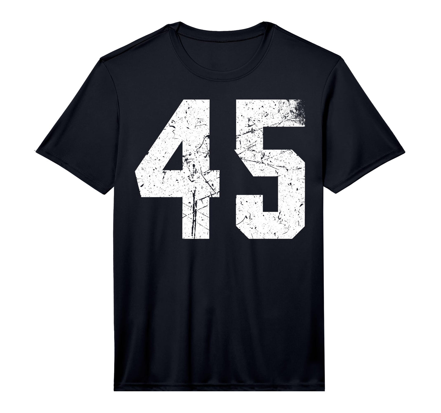 White Sports Team Number 45 Performance T-Shirt - Fun Novelty Design Unisex - T-Shirt, Sweatshirt, Hoodie