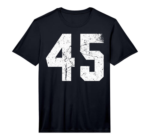 White Sports Team Number 45 Performance T-Shirt - Fun Novelty Design Unisex - T-Shirt, Sweatshirt, Hoodie