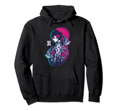 Tired Vaporwave Streetwear Tokyo Vapor Hoodie - Graphic Print for Adults - T-Shirt, Sweatshirt, Hoodie