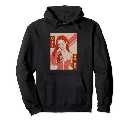 Waifu Anime Japanese Vaporwave Hoodie - Fun Novelty Design for Adults - T-Shirt, Sweatshirt, Hoodie
