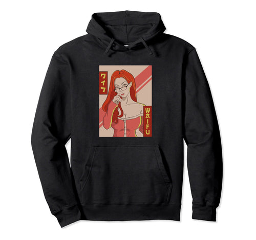 Waifu Anime Japanese Vaporwave Hoodie - Fun Novelty Design for Adults - T-Shirt, Sweatshirt, Hoodie