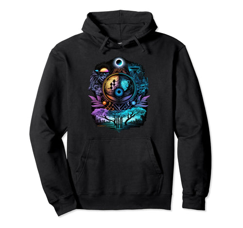 Vaporwave Aesthetic Psychedelic Eye Hoodie - Aesthetic Graphic for Adults - T-Shirt, Sweatshirt, Hoodie