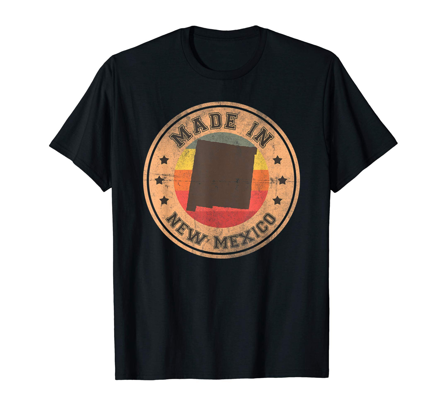 New Mexico Us State Map Stripes 19 T-Shirt - Unique Graphic Unisex - T-Shirt, Sweatshirt, Hoodie