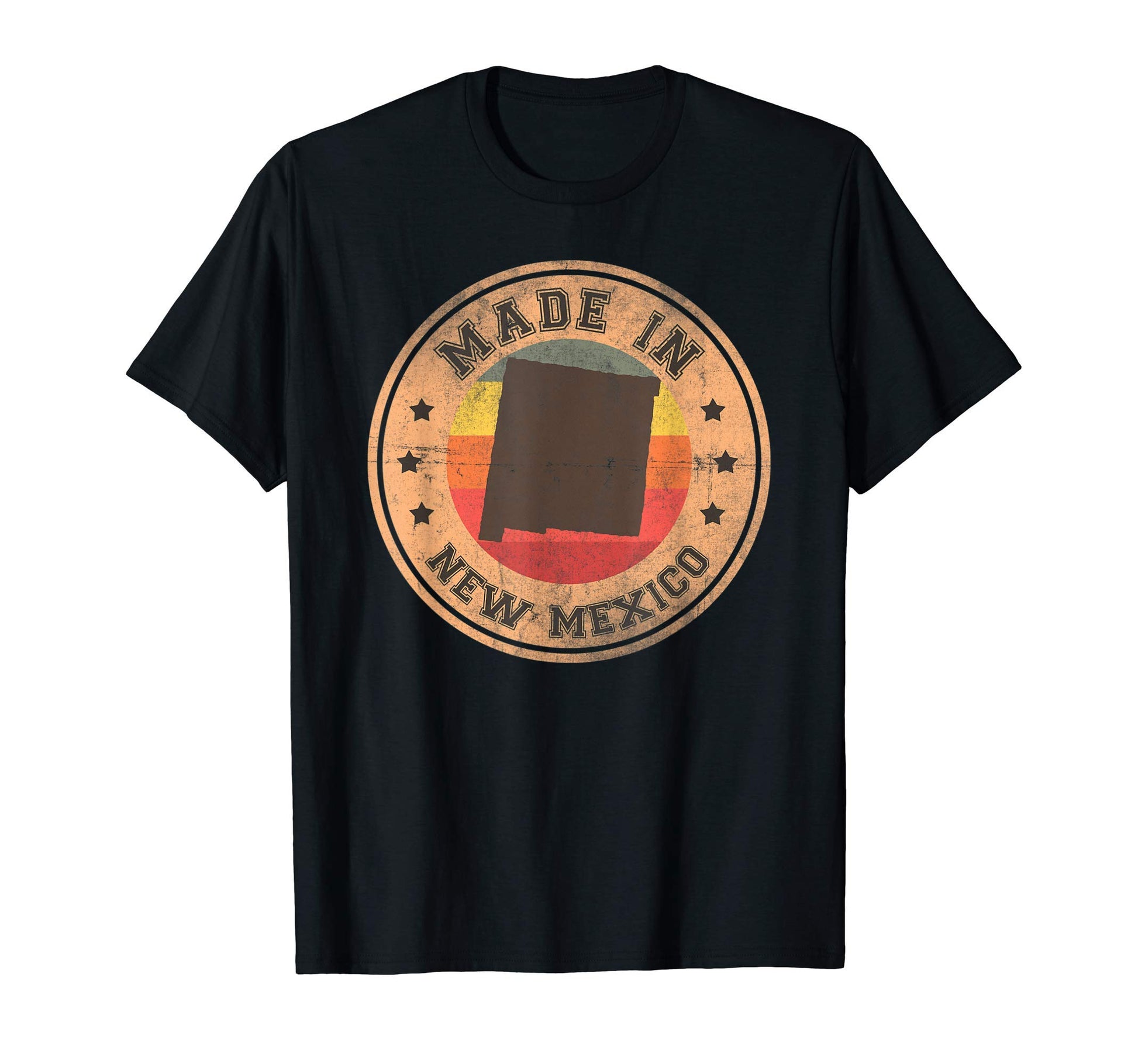 New Mexico Us State Map Stripes 19 T-Shirt - Unique Graphic Unisex - T-Shirt, Sweatshirt, Hoodie