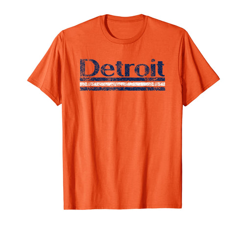 Detroit Michigan Weathered Stripe T-Shirt - Trendy Graphic Men Women - T-Shirt, Sweatshirt, Hoodie