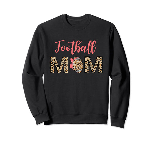 Football Mom Game Day Leopard Sweatshirt - Casual Everyday Wear Unisex - T-Shirt, Sweatshirt, Hoodie