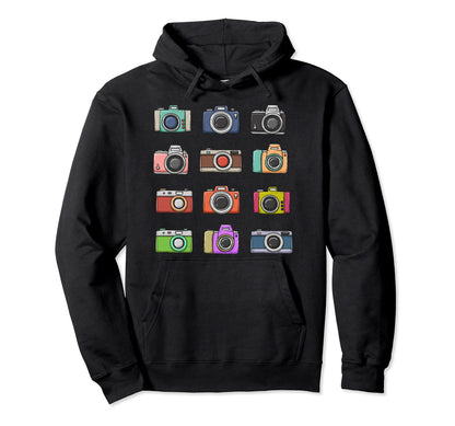 Camera Decade Birthyear Generation Hoodie - Minimalist Print Men Women - T-Shirt, Sweatshirt, Hoodie