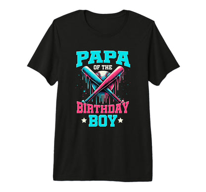 Mens Papa Birthday Baseball Ice Cream T-Shirt - Custom Art Print Unisex - T-Shirt, Sweatshirt, Hoodie