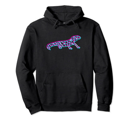 Polygon Lizard Aesthetic Anaglyph Soft Hoodie - Trendy Graphic Men Women - T-Shirt, Sweatshirt, Hoodie