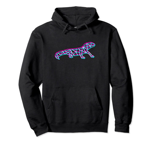 Polygon Lizard Aesthetic Anaglyph Soft Hoodie - Trendy Graphic Men Women - T-Shirt, Sweatshirt, Hoodie