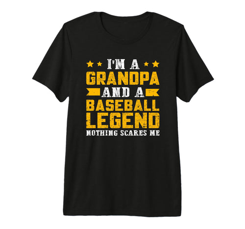 Mens Baseball Legend Grandpa Tri Blend T-Shirt - Minimalist Print Unisex - T-Shirt, Sweatshirt, Hoodie