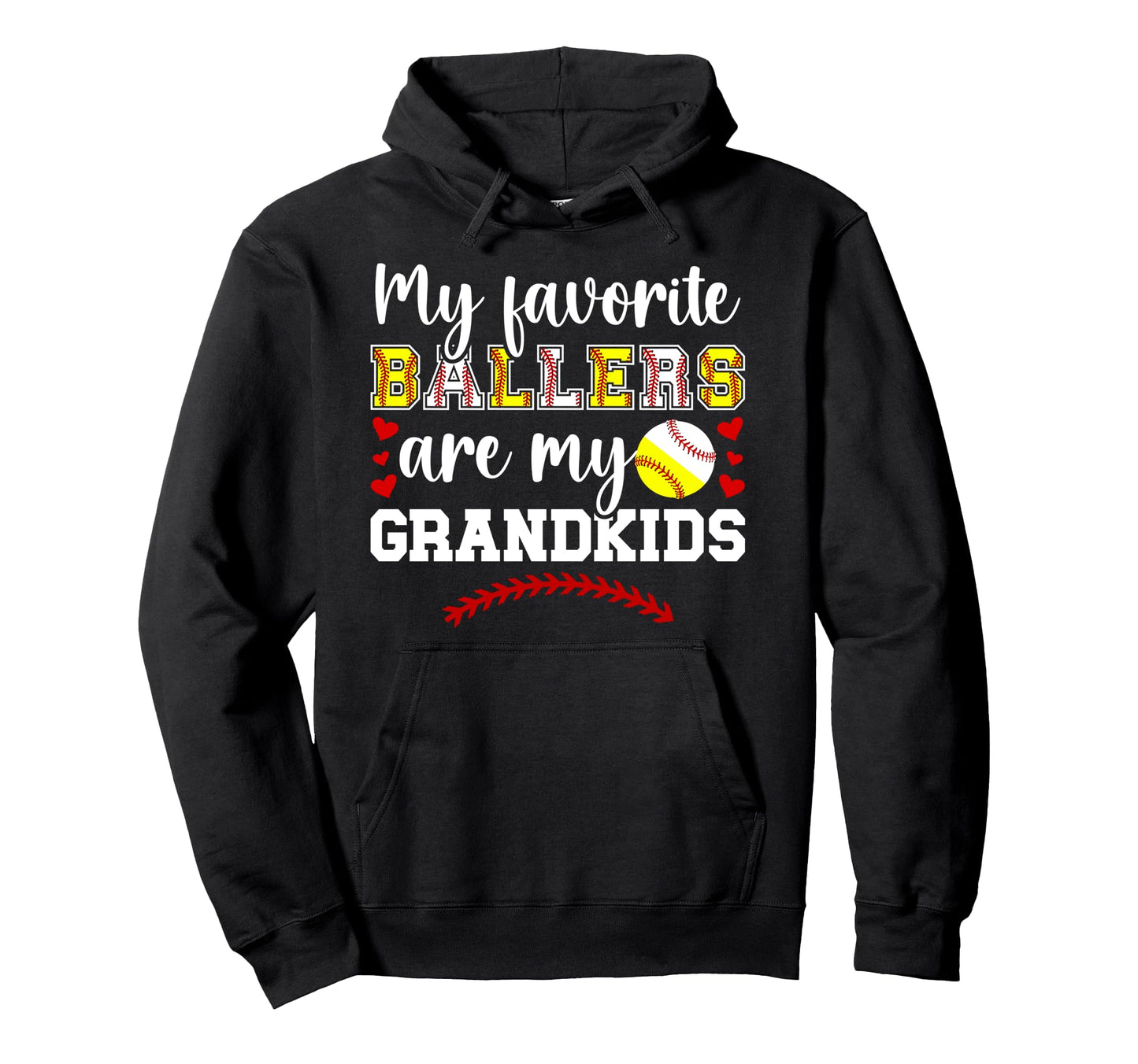 My Grandkids Baseball Softball Nana Hoodie - Custom Art Print Men Women - T-Shirt, Sweatshirt, Hoodie