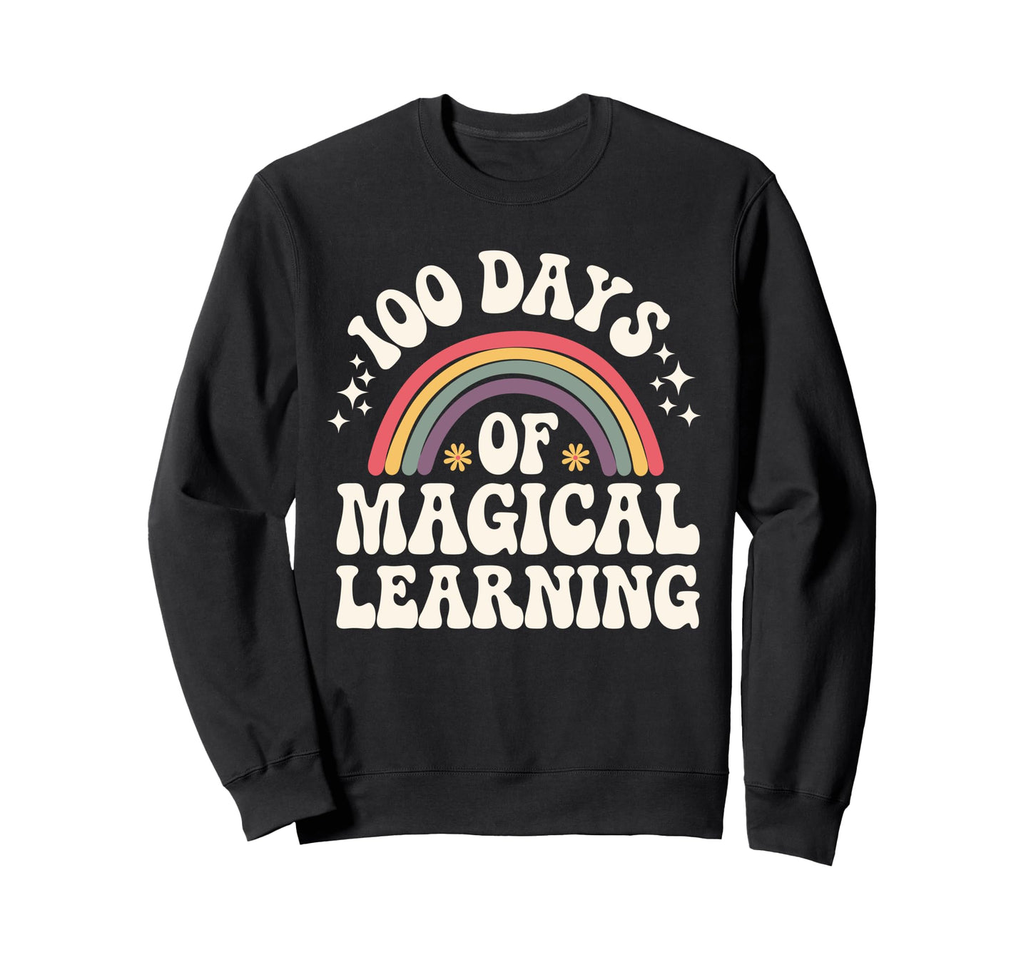 100 Days Magical Learning Sweatshirt - Fun Novelty Design for Adults - T-Shirt, Sweatshirt, Hoodie