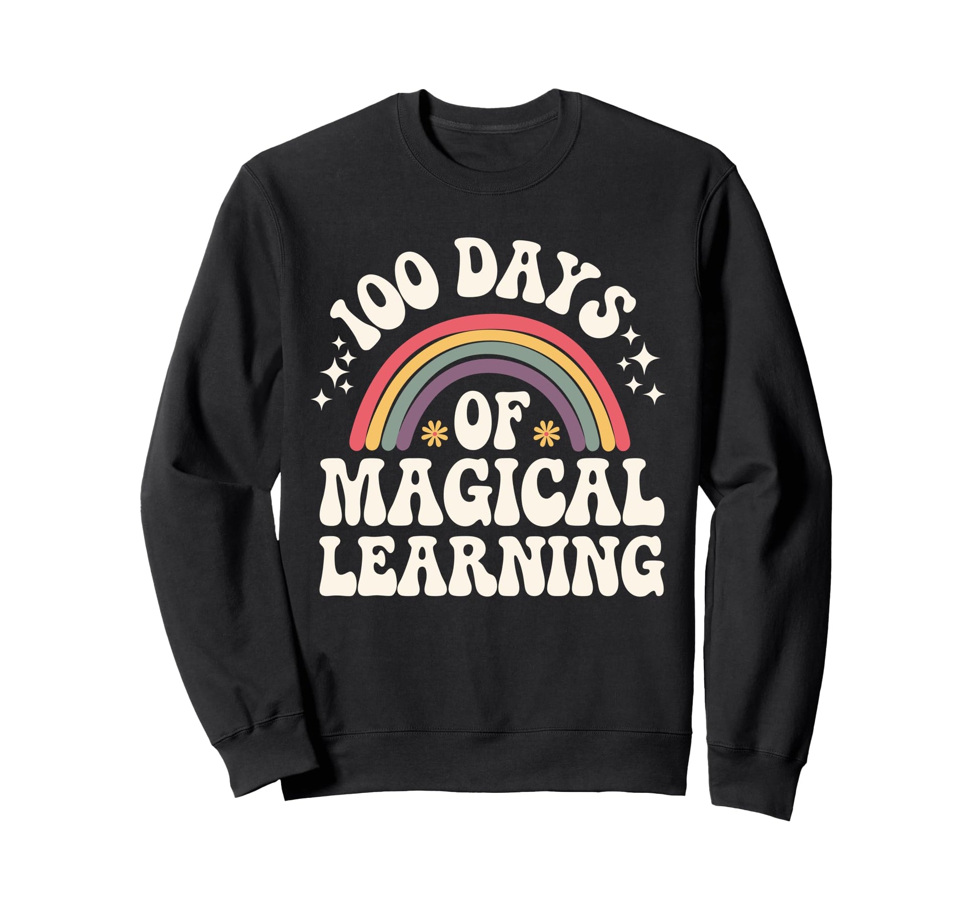 100 Days Magical Learning Sweatshirt - Fun Novelty Design for Adults - T-Shirt, Sweatshirt, Hoodie