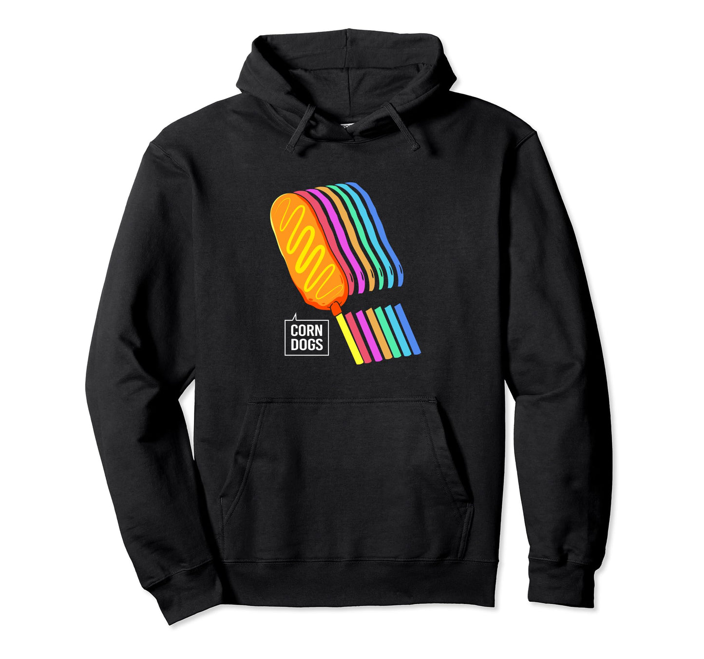 Rainbow Corn Dogs Food Stick Lover Corn Hoodie - Aesthetic Graphic Unisex - T-Shirt, Sweatshirt, Hoodie