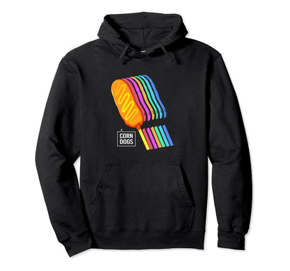 Rainbow Corn Dogs Food Stick Lover Corn Hoodie - Aesthetic Graphic Unisex - T-Shirt, Sweatshirt, Hoodie