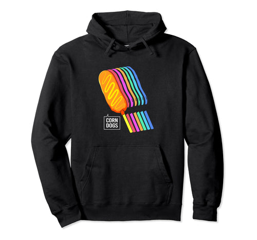 Rainbow Corn Dogs Food Stick Lover Corn Hoodie - Aesthetic Graphic Unisex - T-Shirt, Sweatshirt, Hoodie