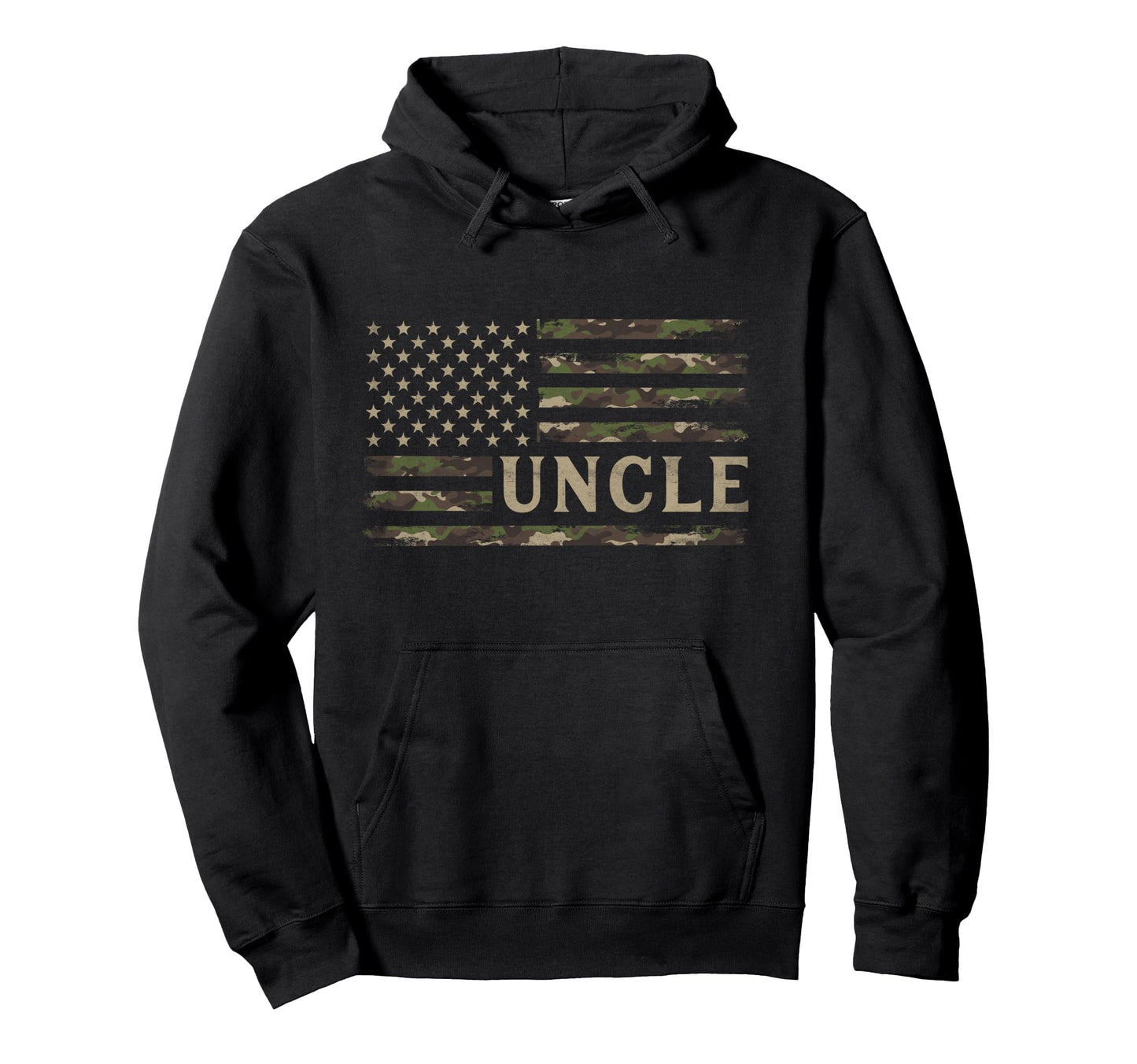 Camo Uncle Camourflage Usa Flag Fathers Day Hoodie - Trendy Graphic Unisex - T-Shirt, Sweatshirt, Hoodie