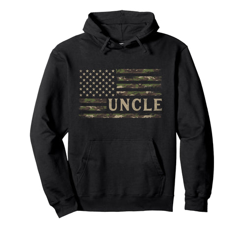 Camo Uncle Camourflage Usa Flag Fathers Day Hoodie - Trendy Graphic Unisex - T-Shirt, Sweatshirt, Hoodie
