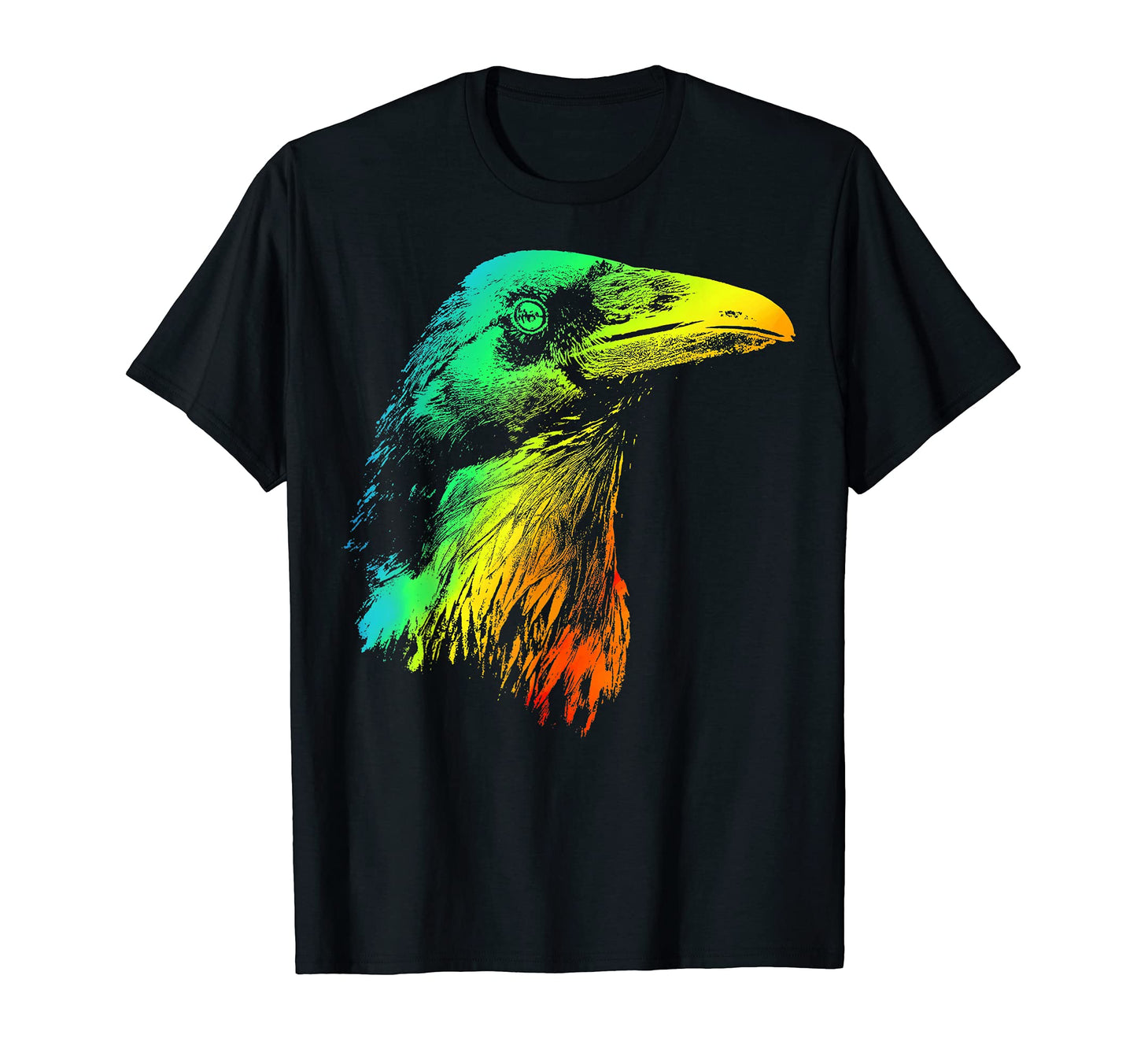 Crow Colorful Rainbow T-Shirt - Aesthetic Graphic Men Women - T-Shirt, Sweatshirt, Hoodie