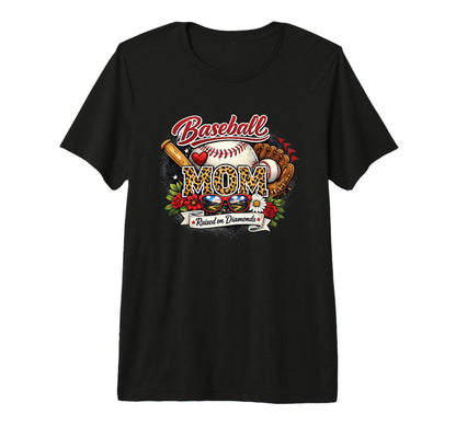 Grunge Baseball Mom Raised T-Shirt - Casual Everyday Wear for Adults - T-Shirt, Sweatshirt, Hoodie