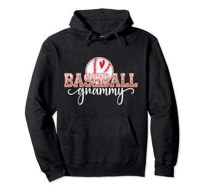 Baseball Grammy Leopard Grandma Grammy Hoodie - Minimalist Print Men Women - T-Shirt, Sweatshirt, Hoodie