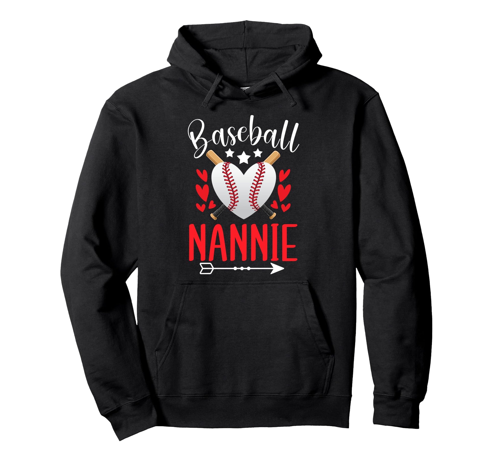 Baseball Nannie Grandma Nannie Hoodie - Minimalist Print Men Women - T-Shirt, Sweatshirt, Hoodie