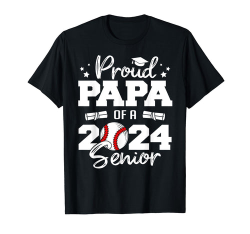 Proud Papa 2024 Senior Funny T-Shirt - Aesthetic Graphic Men Women - T-Shirt, Sweatshirt, Hoodie
