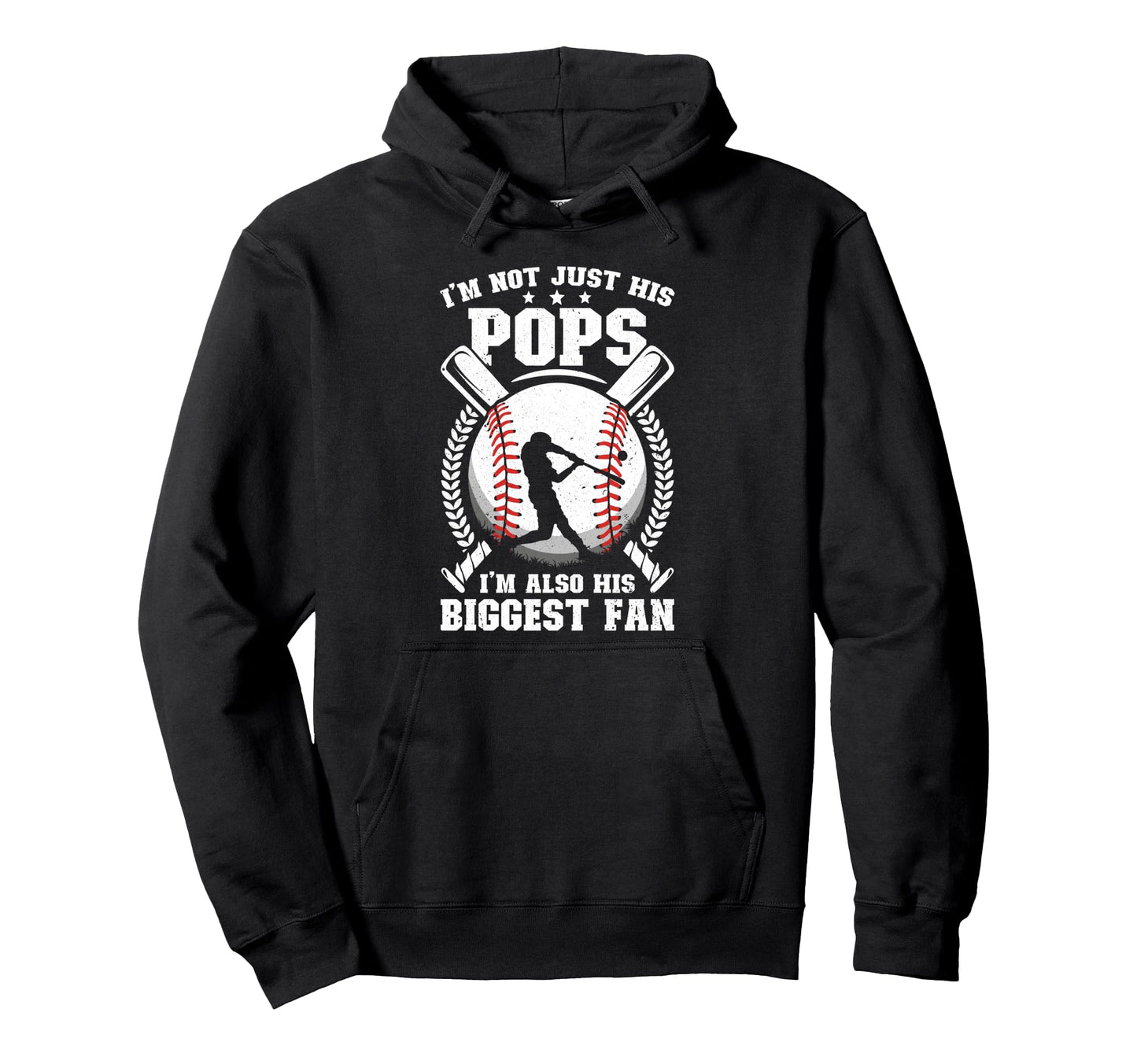 His Biggest Fan Baseball Pops Hoodie - Minimalist Print for Adults - T-Shirt, Sweatshirt, Hoodie