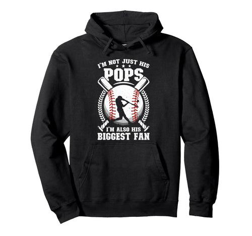His Biggest Fan Baseball Pops Hoodie - Minimalist Print for Adults - T-Shirt, Sweatshirt, Hoodie