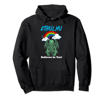 Cthulhu Believes You Funny Monster 80S Hoodie - Streetwear Style Men Women - T-Shirt, Sweatshirt, Hoodie