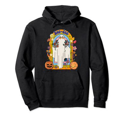Hippie Floral Ghost Rainbow Bad Boo Jee Hoodie - Novelty Apparel Unisex - T-Shirt, Sweatshirt, Hoodie